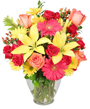 Bring On The Happy Vase of Flowers in Manchester, OH | SPECIAL TOUCH FLORAL DESIGN